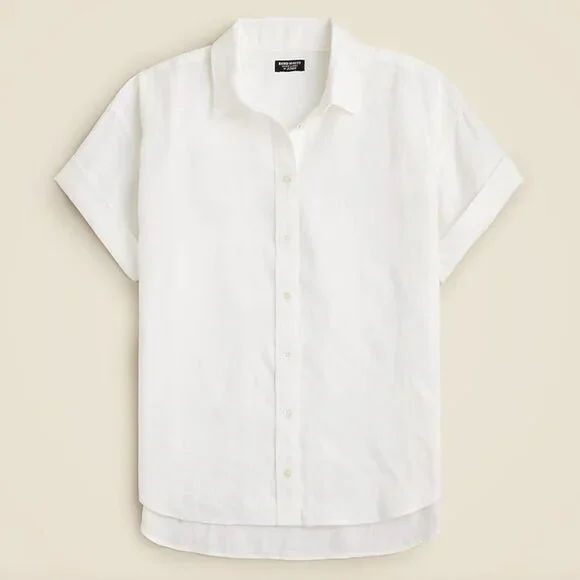 BAIRD MCNUTT Irish linen for J. Crew Capitaine shirt White XS - Picture 7 of 7